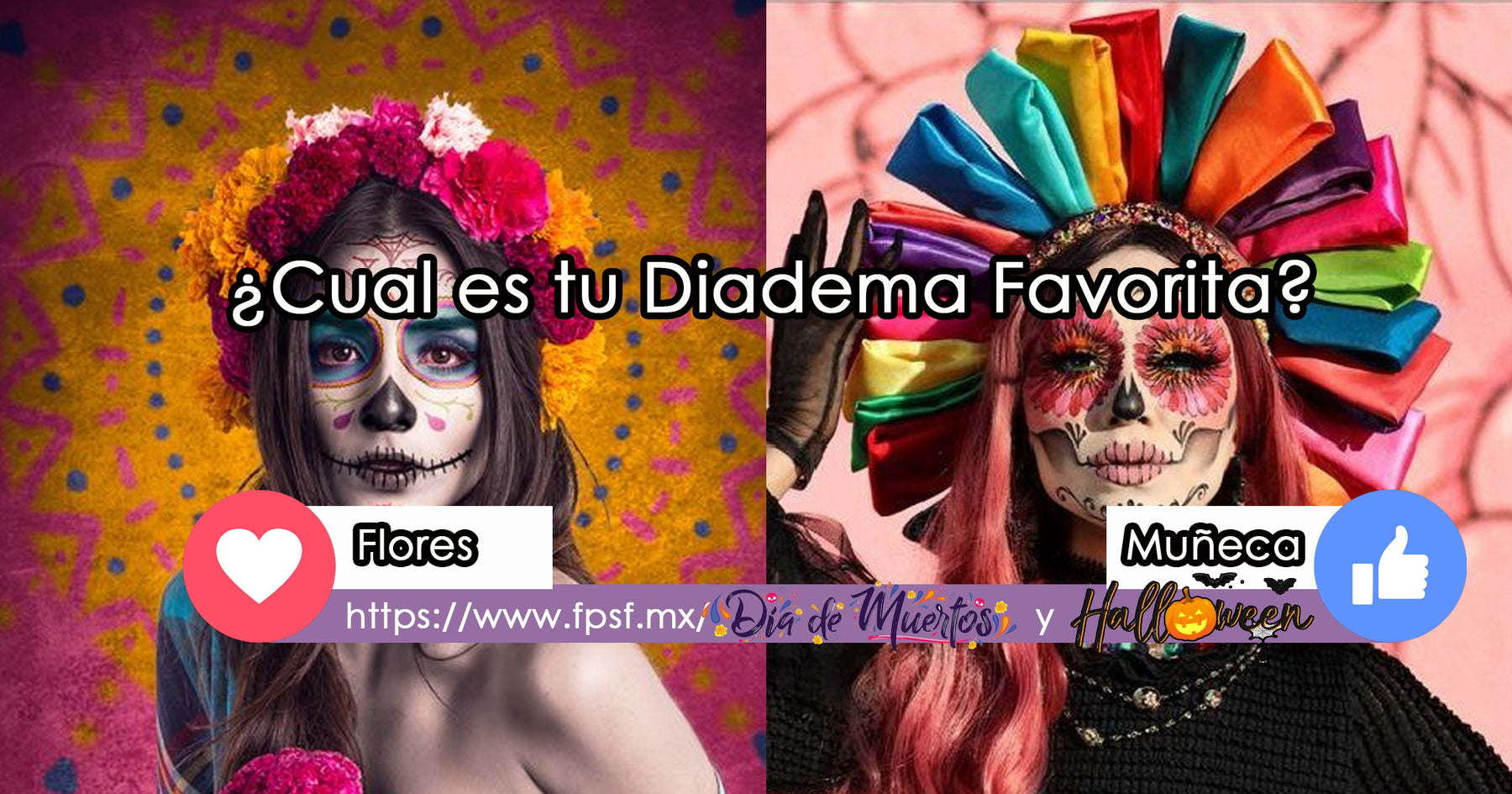 ¿Cual es tu Diadema Favorita? para Dia de Muertos y Halloween