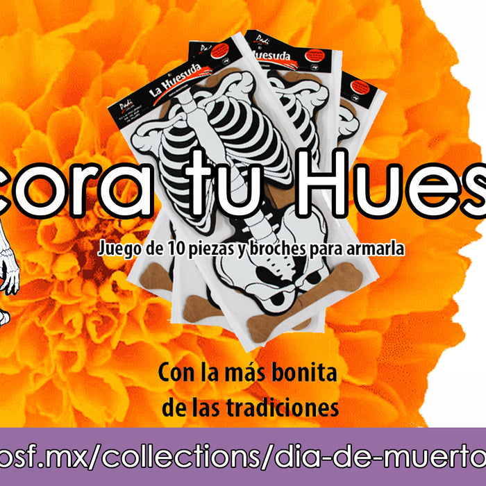 Decora tu Huesuda para Dia de Muertos y Halloween