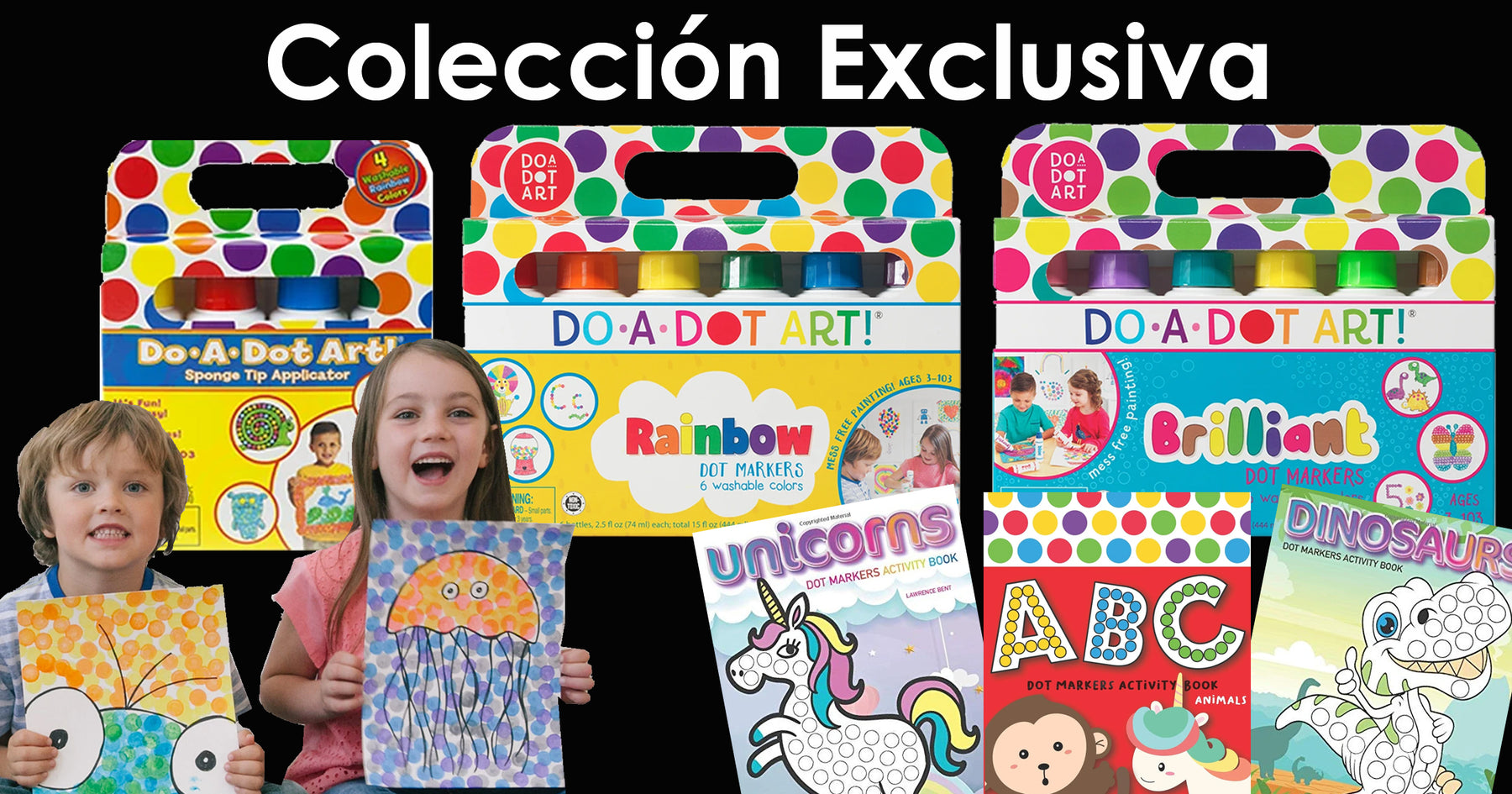 Colección Exclusiva Dot A Dot Art Marcadores y Libros