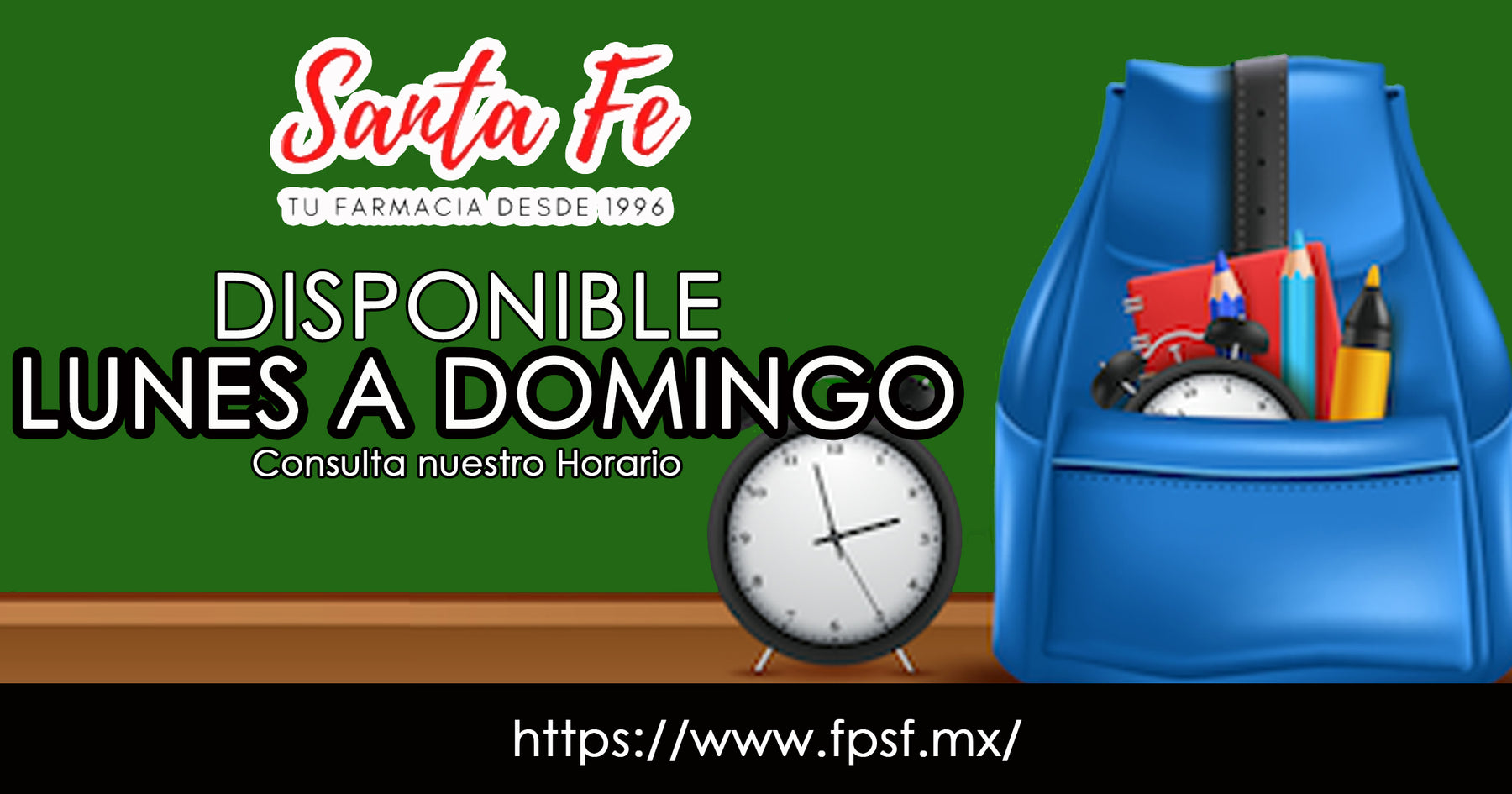 Horario de Lunes a Domingo
