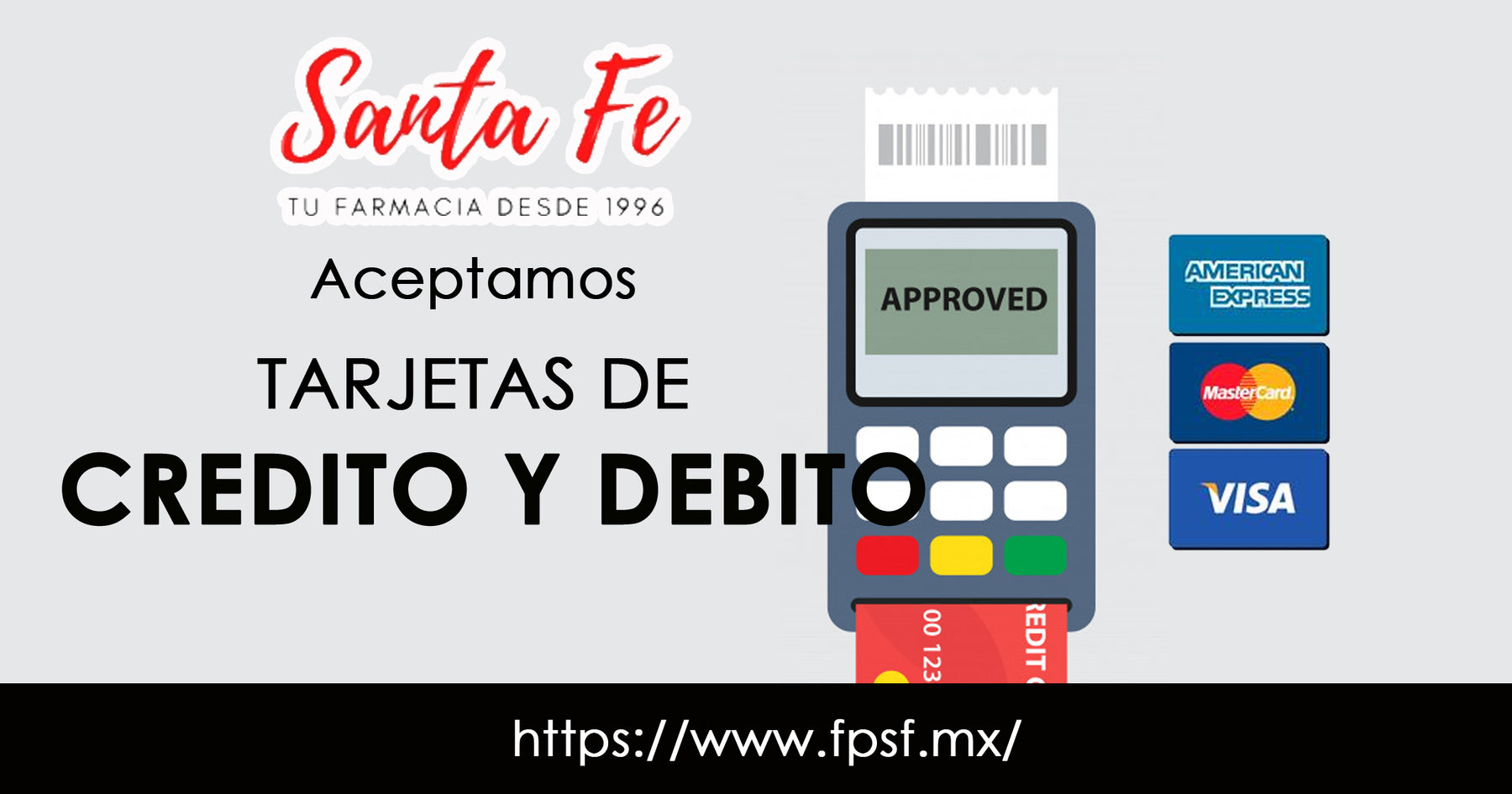 Paga con Tarjeta de Credito o Debito, Tu decides.