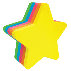 Notas Adhesivas Estrella Neon 250 Hojas Hopax Figurinotas Stickn
