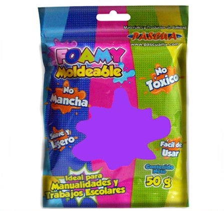 Foamy Moldeable No Mancha 50 g Color Violeta