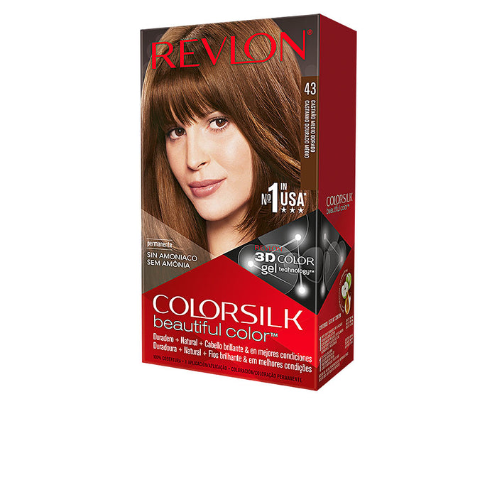 Tinte Keratina Colorsilk Revlon Color Castaño Medio Dorado No. 43