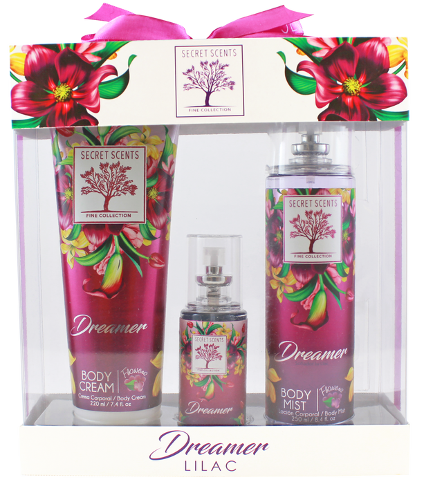 Estuche Secret Flower Crema Corporal+ Fragancia + Body Ideal para Regalar