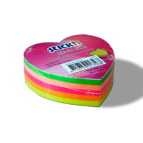 Notas Adhesivas Corazon Neon Stickn 250 Hojas Hopax Figurinotas