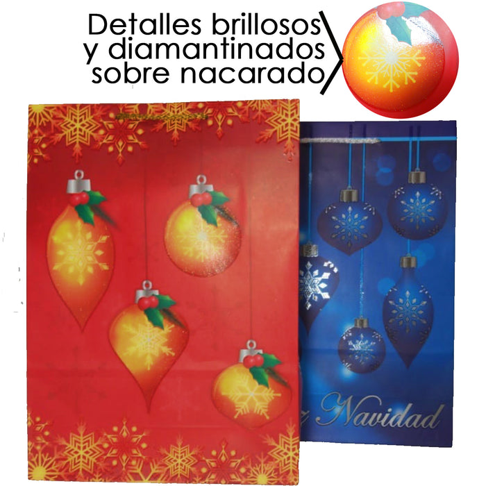 Bolsa de Regalo Grande Navidad Janel 35 x 25 x 10 cm 1 pieza