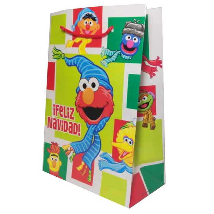 Bolsa De Regalo Mediana Granmark Elmo Plaza Sesamo Navidad 29 x 20 x 10 cm 1 pieza