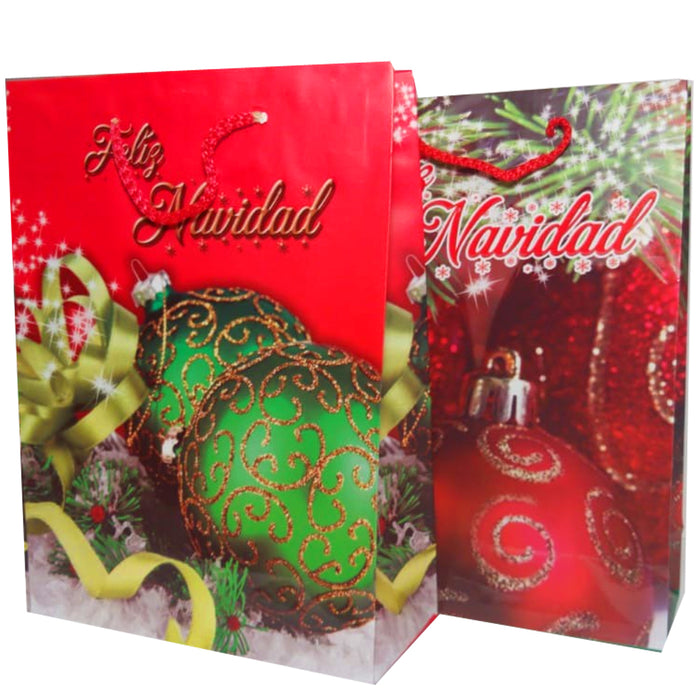 Bolsa De Regalo Mediana Janel Navidad 29 x 20 x 10 cm