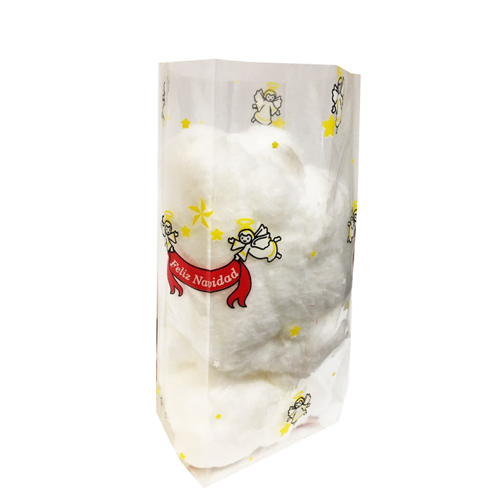 Bolsa Celofán Dulcera Navidad con Fuelle 8.5 x 21 x 6 cm Navidad/ San Valentín Padi