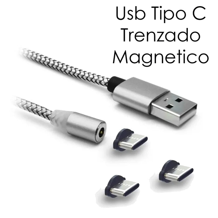 Cable Usb a Tipo C Trenzado Reforzado 1 metros Cargador con 3 cabezas Tipo C