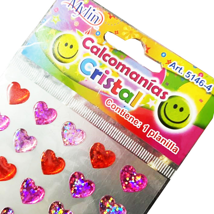 Calcomanías Decorativas Mylin Corazones No.5146-3