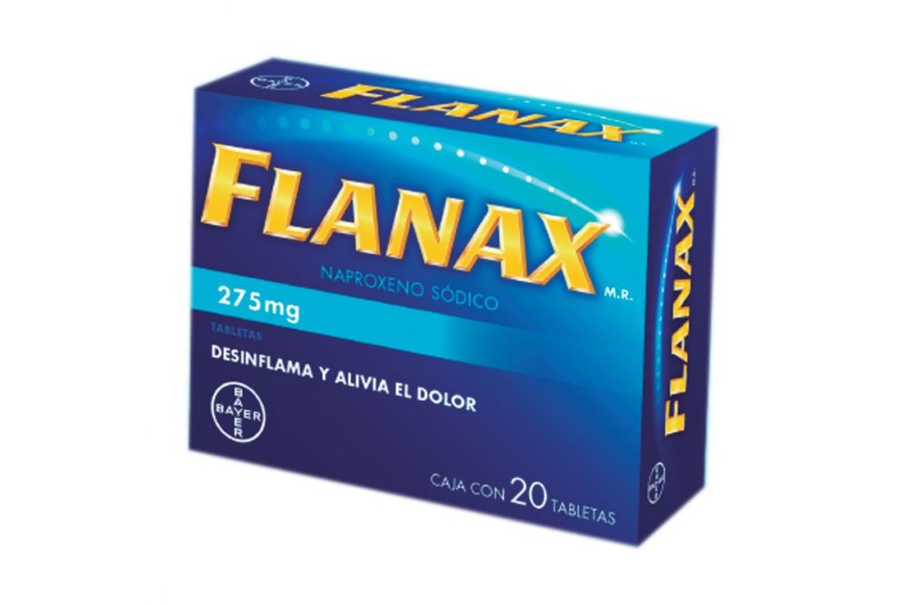 Naproxeno Flanax Tab. 275 mg. Analgésico Antiinflamatorio 20 tabletas