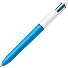 Pluma Bic 4 Colores Mate o Metallic Retractil