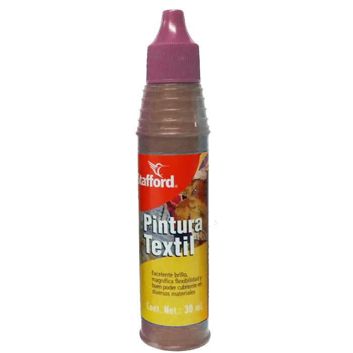 Pegamento Pintura Textil Stafford 30 ml Cafe Obscuro