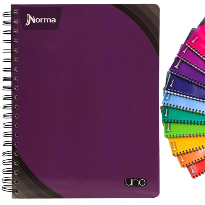 Cuaderno Profesional Raya Espiral 100 hojas Plastificado Duracover Norma Uno