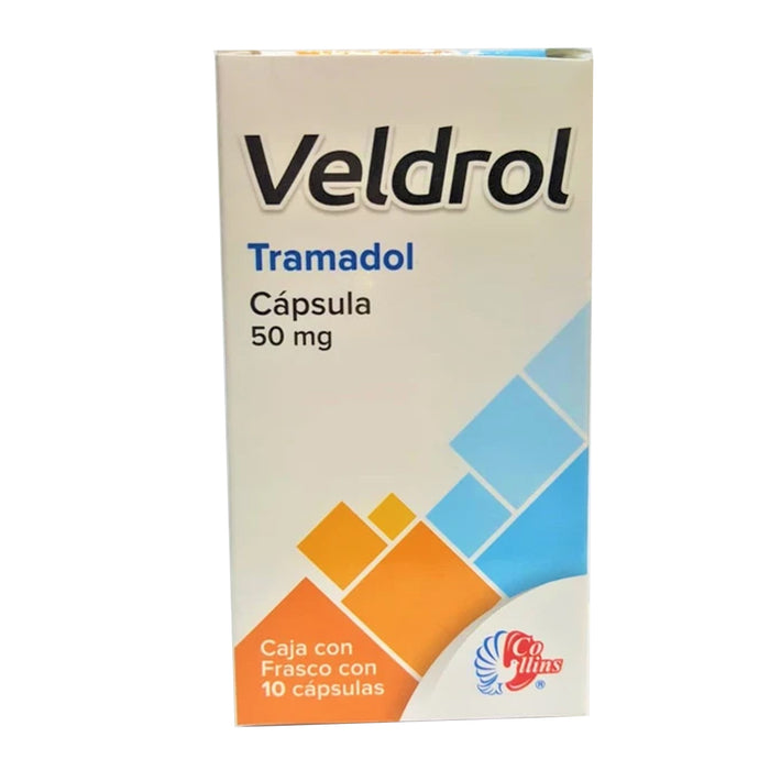 Veldrol Tramadol 10 Capsulas 50mg