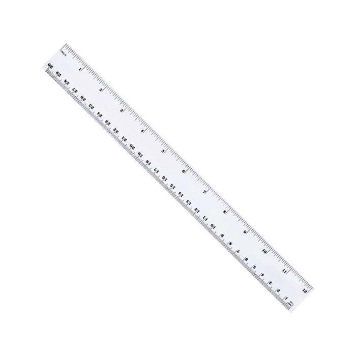 Regla 30 cm Plastico Transparente Escolar Semiflexible Leoncito