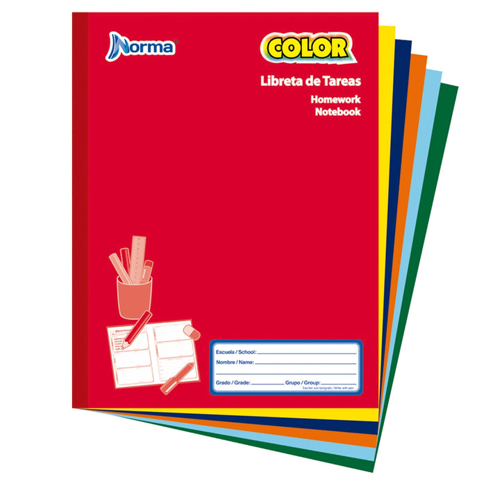 Libreta De Tareas Varios Colores Norma Color