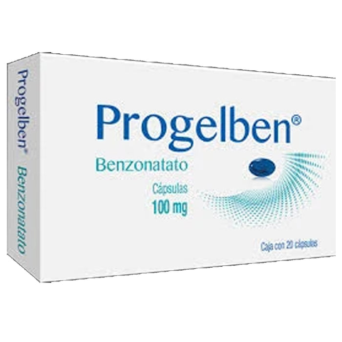 Progelben Benzonatato 20 Capsulas 100mg Progela