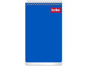 Libretas De Taquigrafía Chica 100 Hojas Pasta Dura Espiral Scribe 11.43x17 cm
