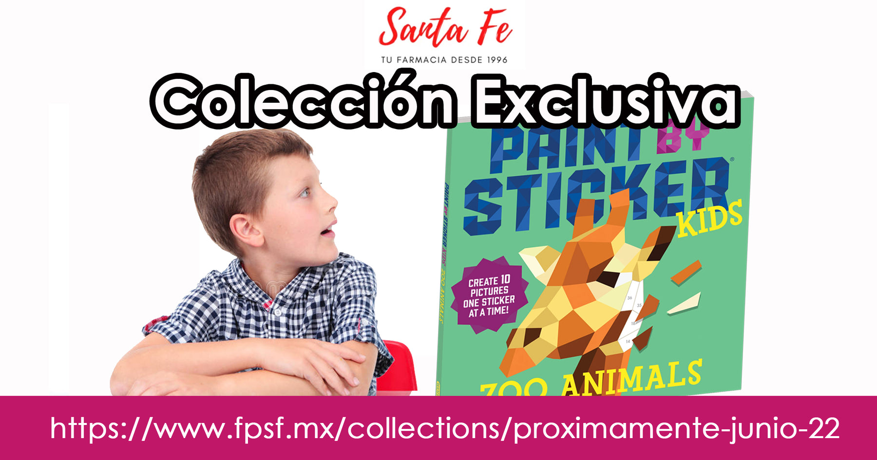 Coleccion Exclusiva Paint by Sticker Kids Zoo Animals