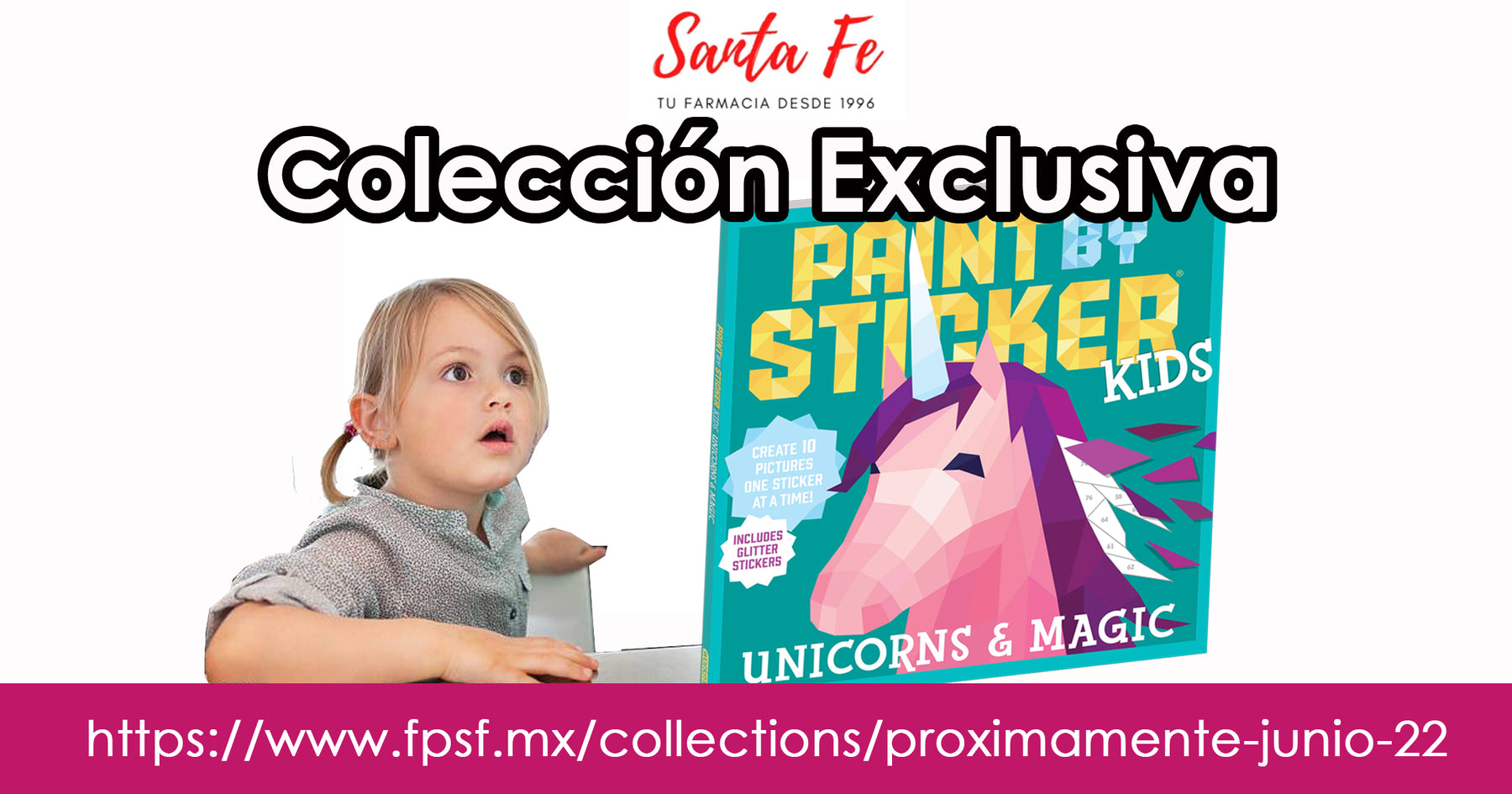 Coleccion Exclusiva Paint by Sticker Kids Unicornios & Magia