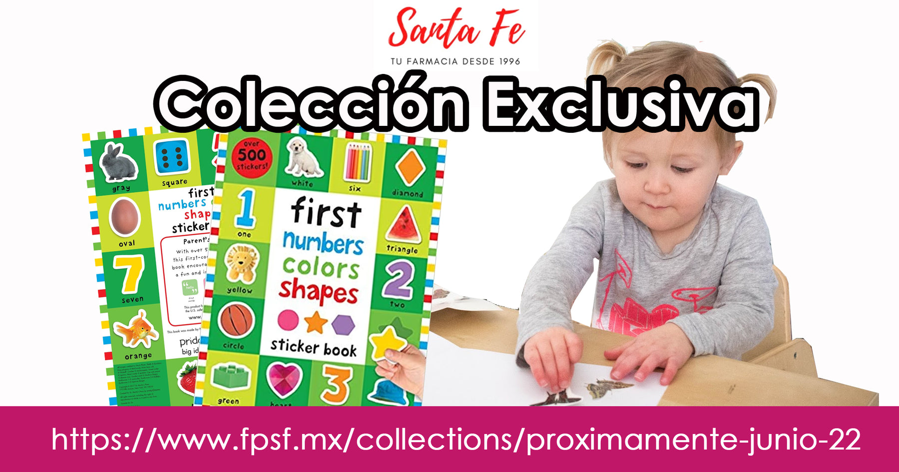 Colección Exclusiva Sticker Book Fist Numbers Colors Shapes