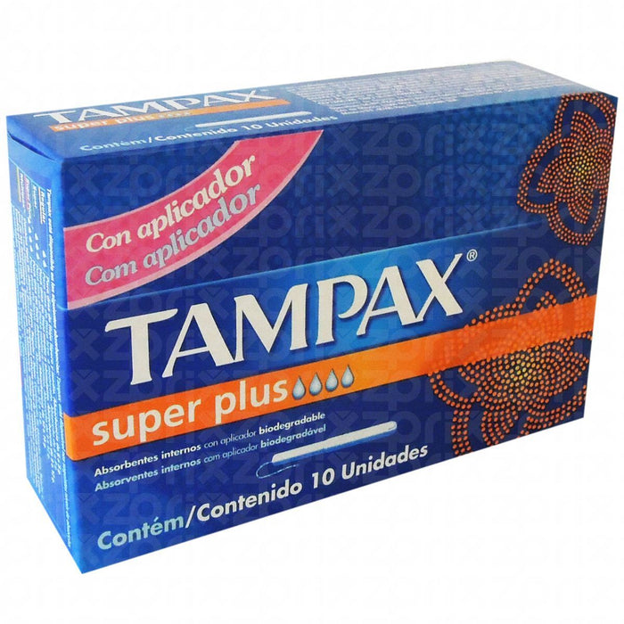 Tampax Super Plus con aplicador10 pzas
