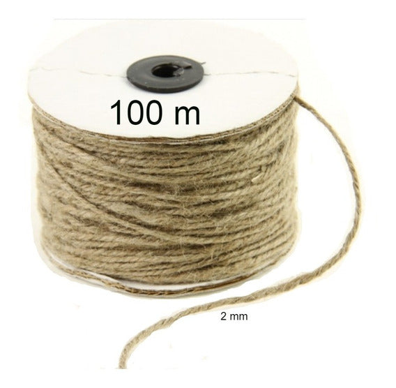 Cordón Yute 1.5 mm Natural Rollo con 25 m