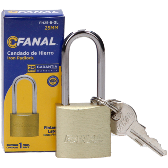 Candado Fanal Gancho Largo 20 mm FH20-B-GL 3 llaves