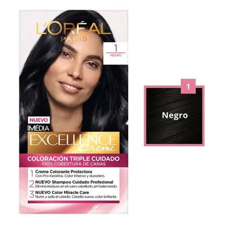 Tinte Imedia Excellence Negro 1 Loreal