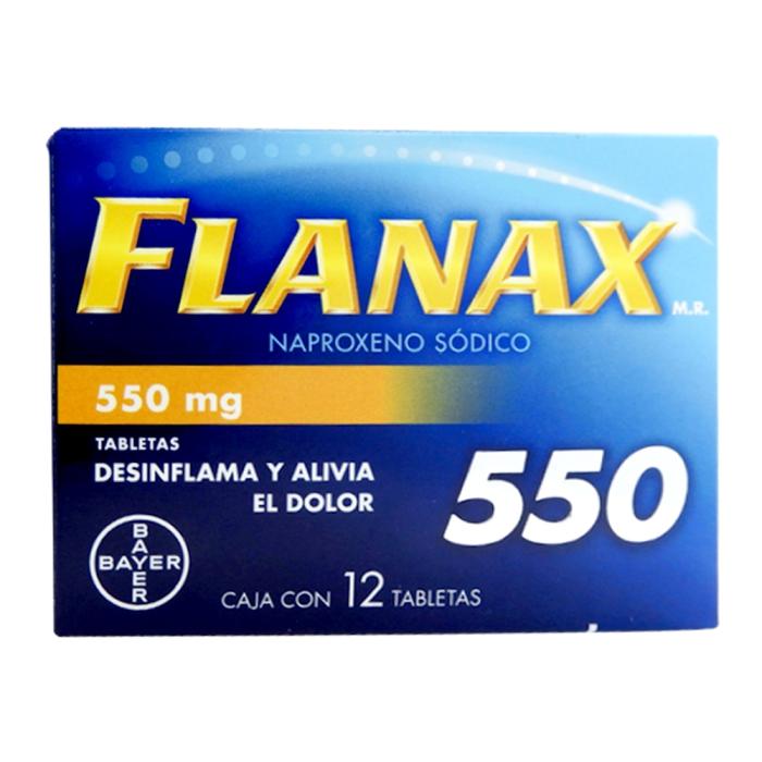 Flanax 550 Analgésico Antiinflamatorio 12 tabletas Bayer
