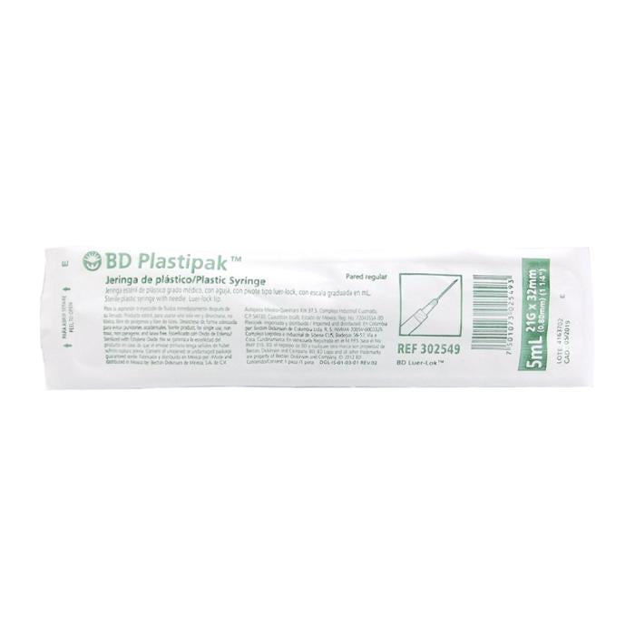 Jeringa 5 ml 21 g x 32 mm