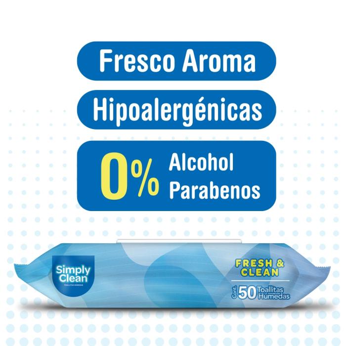 Toallas Humedas Simply Clean 50 piezas Huggies