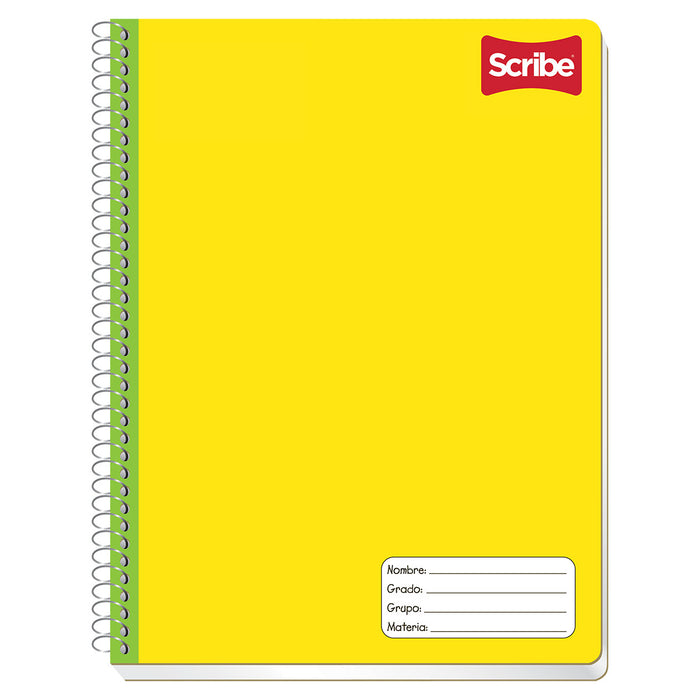 Cuaderno Profesional 7 mm Espiral 100 hojas Scribe Escolar Plus