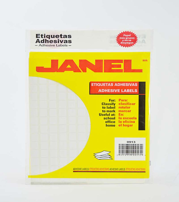 Etiquetas Adhesivas Blancas 3600 Piezas Janel #1-0913