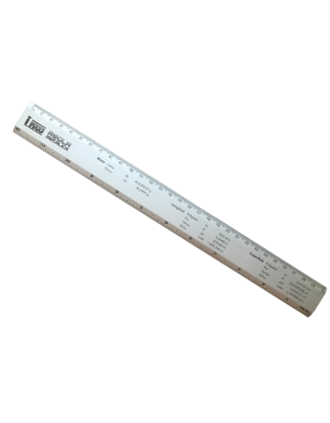 Regla 30 cm Metalica Aluminium Pascua