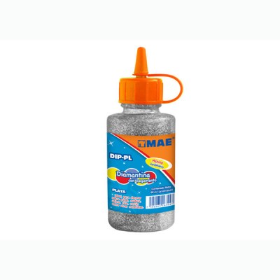 Diamantina con Pegamento Mae 60 ml Plata
