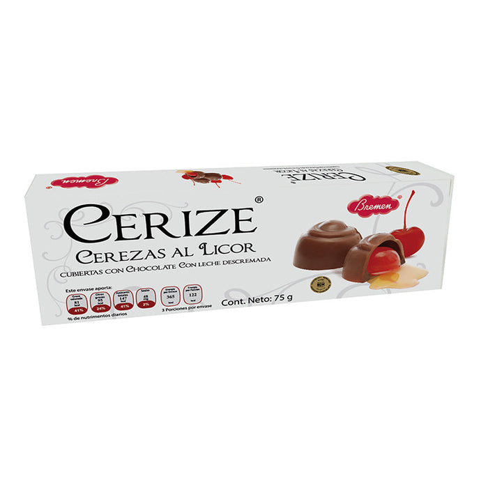 Caja Chocolate con Cerezas al Licor 75 gr Cerize Bremen Ideal para Regalar
