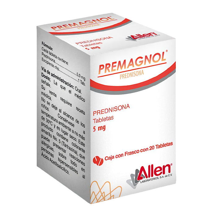 Prednisona 5 mg Caja 20 Tabletas Allen