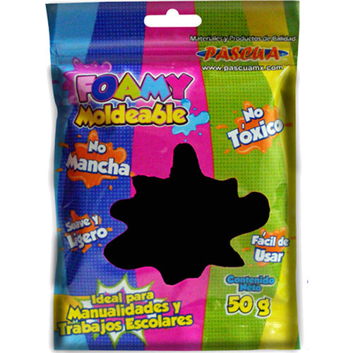 Foamy Moldeable No Mancha 50 g Color Negro Pascua