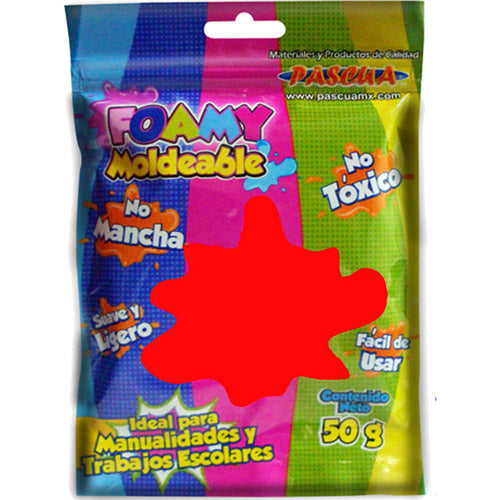 Foamy Moldeable No Mancha 50 g Color Coral