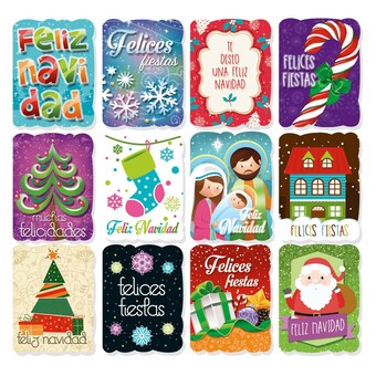 Tarjeta de Regalo Feliz Navidad Tipo Libro 8 x 5 cm Padi