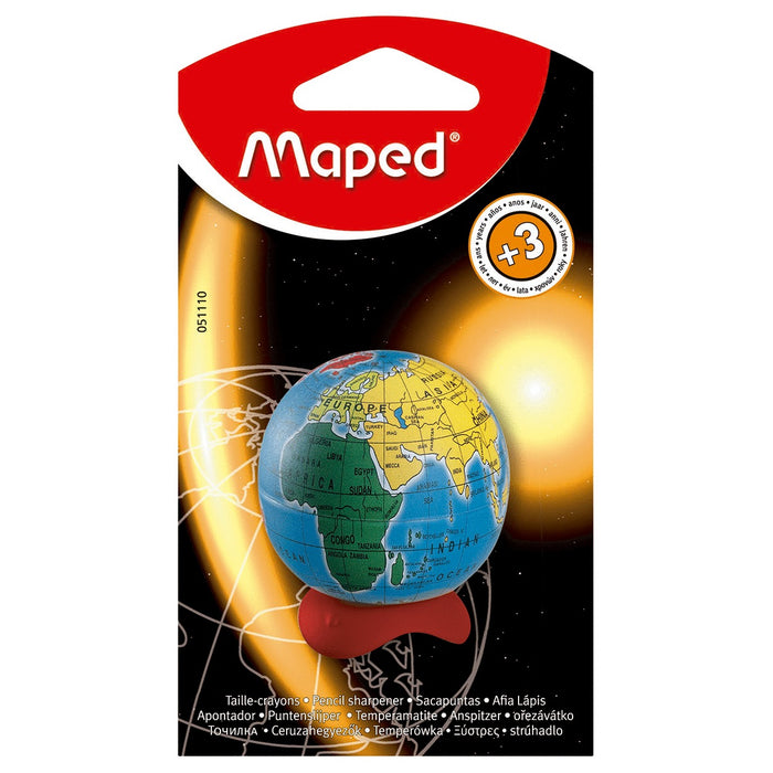 Sacapuntas Maped con Deposito Forma Mundo
