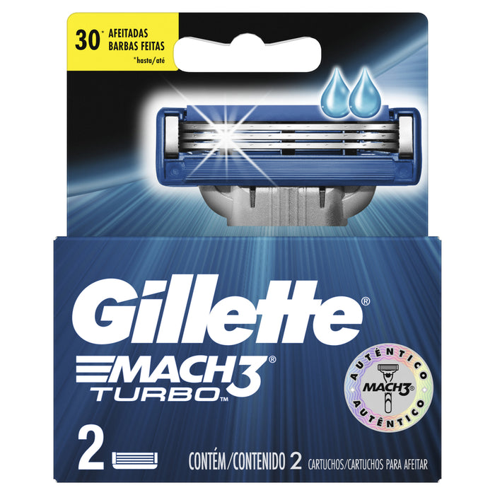 Cartucho Gillette Mach3 con 2 Piezas