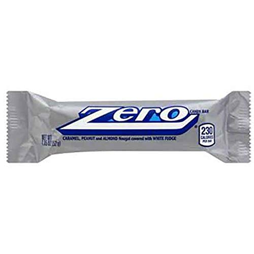 Zero Caramel , Peanut and Almond Nougat Covered With White Fudge 52g