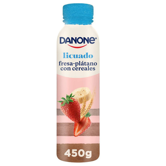 Yoghur Licuado Fresa-Plátano Cereales 220 ml Danone