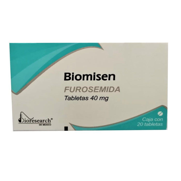Furosemida 40 mg Caja con 20 Tabletas Biomisen BIORESEARCH
