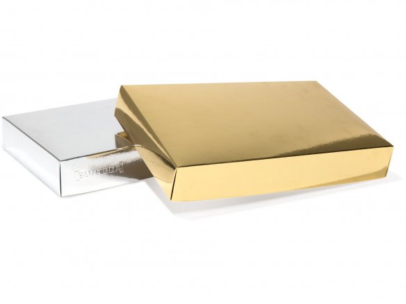 Caja Metalica #0 14 x 9 x 3.5 cm Plata/Dorado Padi